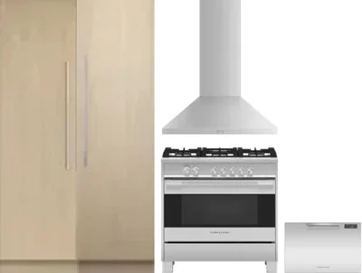 5 Piece Package Includes Refrigerator, Freezer, Range, Hood And Dishwasher